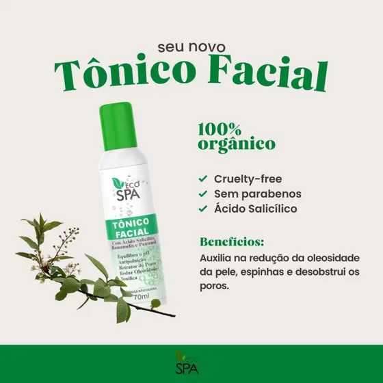 KIT COM 5 Tônico Facial Ácido Salicílico - ANTIACNE