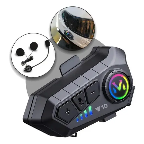 Fone de Ouvido de Capacete Moto Bluetrooth Controle De Voz