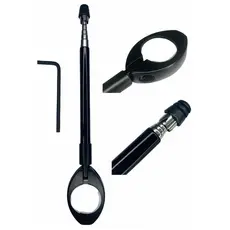 Antena Corta Pipa Retrátil Anti Cerol Preta ou Prata para Moto – Aço Inox Universal de Guidão