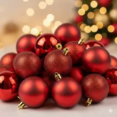 Kit 15 Bolinhas De Natal 4cm Fosca Glitter Lisa Enfeites de Árvore Decoração Natalina