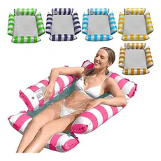 Boia Rede Piscina Cama Flutuante Reclinável Inflável Adulto e Infantil Espreguiçadeira