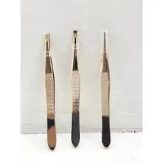 3 kit Pinça Profissional Em Aço Inoxidável Para Sobrancelha / Remoção De Pelos / Sobrancelha