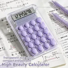 Portátil Bonito Mini Calculadora Para Estudantes 8 Dígitos LCD Escritório Em Casa Contador De Contagem Auxiliar Aprendiz