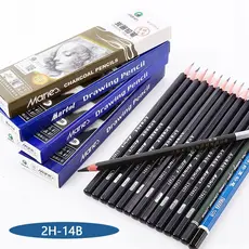 Lápis De Desenho Profissional 2H-14B Grafite De Alta Qualidade / Lápis De Desenho / Arte / Papelaria