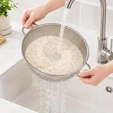 Escorredor Multiuso Aço Inox Com Alças Reforçadas Lavar Escorrrer Massas Frutas Legumes Arroz