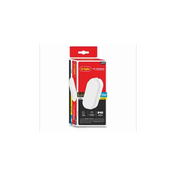 Luminária Tartaruga Led 15w Glight Branca Ip65 6500k