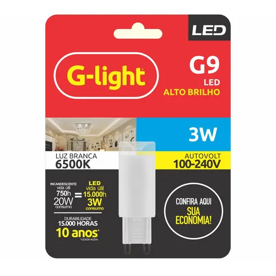 Lâmpada Led G-light G9 3w 6500k Autovolt