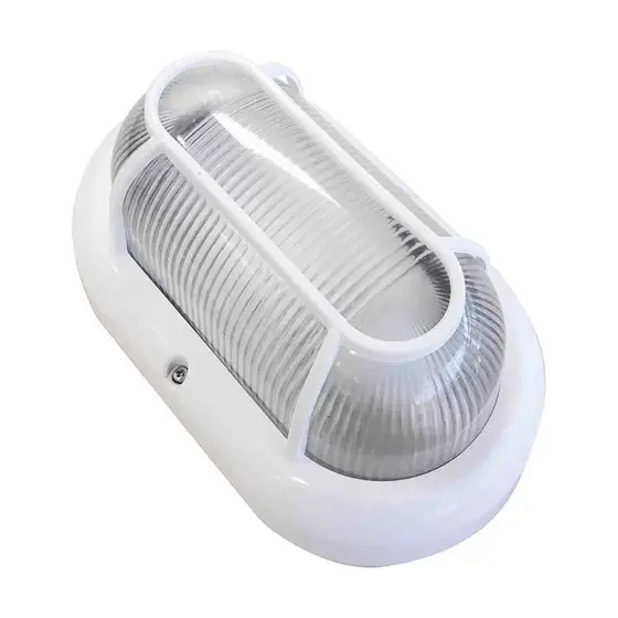Luminária Tartaruga Externa C/ Grade 1XE27 Plastico Branca Blumenau