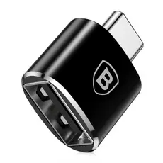Adaptador Conversor Baseus USB‑A Para USB‑C OTG 2.4 A Transferência 480 Mbps Plug‑and‑Play