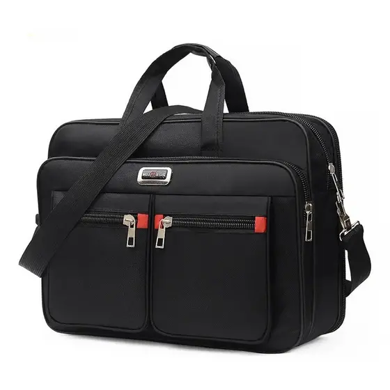 Bolsa Pasta Maleta Executiva Notebook Grande Nylon Masculino Cor Preto