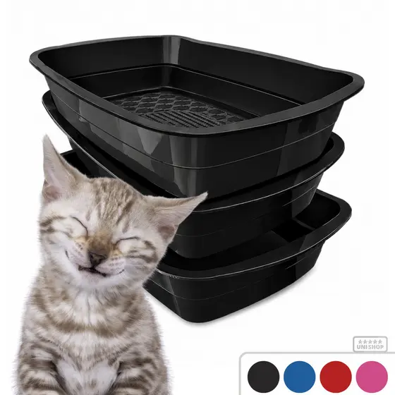 Caixa de Areia Higiênica 3 em 1 Para Gatos Com Peneira Resistente PREMIUM