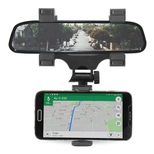 Suporte Veicular Celular Gps Retrovisor Universal Articulado