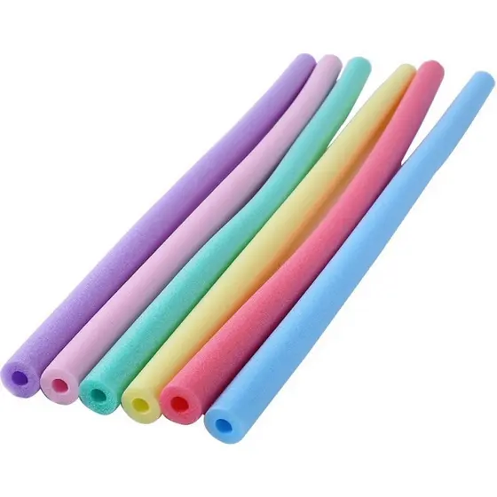 Boia Espaguete Flutuador Macarrão Tarugo Com Furo P/ Piscina Kit Com 6 Boias
