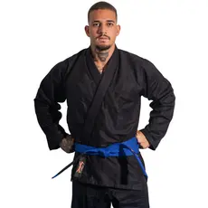Kimono Jiu-Jitsu Judô Adulto Preto Reforçado 1 Fit