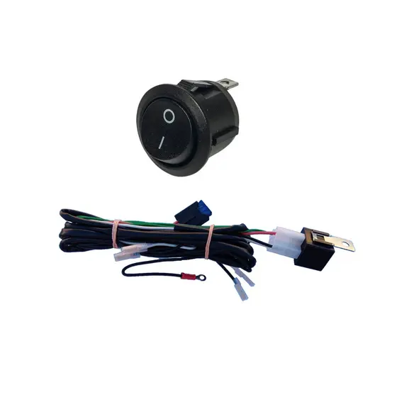 Chicote Universal Farol de Milha Auxilar Fusível Botão Relé Lâmpada