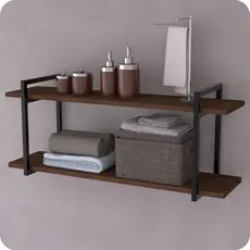 Prateleira Estilo Industrial Banheiro Parede GND PM 60cm