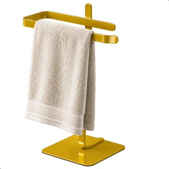 Porta Toalha Lavabo Dourado de Bancada Suporte Toalha Oslo