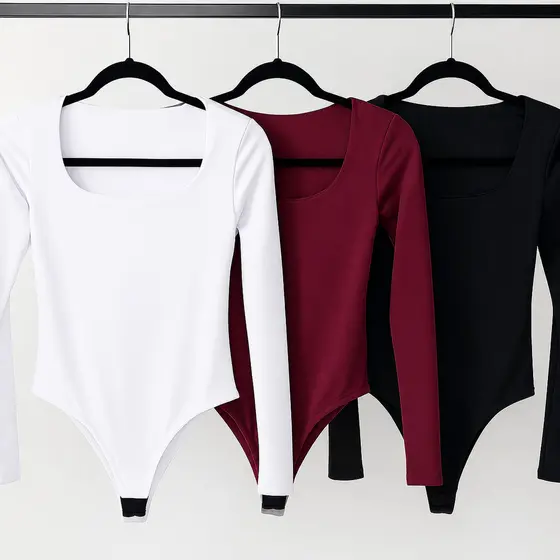 Kit 3 Body Feminino Manga Longa Inverno Decote Quadrado Forrado em Suplex Confortável e Elegante Segunda Pele