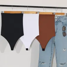 Kit 3 Body Feminino Tomara Que Caia Sem Bojo Frente Dupla Suplex Premium Ajuste Perfeito