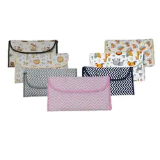 Trocador Portátil  Fralda Lenço Umedecido Acolchoado Com Plástico Impermeável Dobrável Dois Bolsos .