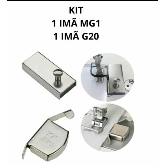 KIT 2 Peças 1  guia de costura grande + 1 imã tradicional para máquina de costura doméstica e industrial