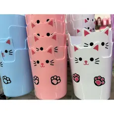 Porta Treco e Canetas Cesto Multiuso Organizador de canetas  Modelo de Gato