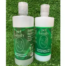 Kit Pet Shampoo e Condicionador Óleo de Melaleuca Pet Family 500ml