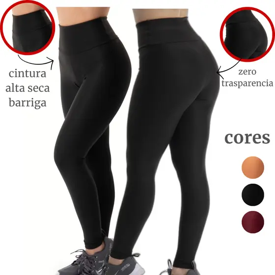 Calça Legging Feminina Academia Cintura alta