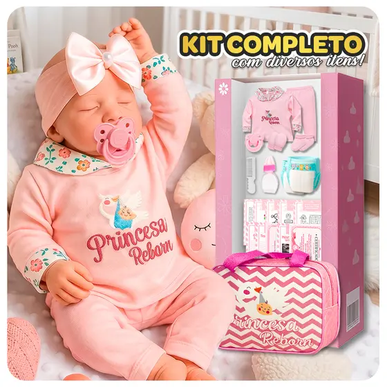 Boneca Bebê Reborn 100% Silicone Realista Promoção Imperdível