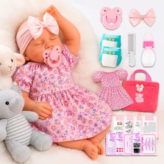 Bebê Reborn Realista 100% Silicone + Itens Pronta Entrega