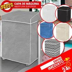 Capa Maquina de Lavar Flanelada Tampa e Saia Brastemp Electrolux Consul Todos os Tamanhos