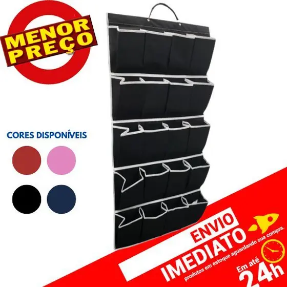 Sapateira de Porta Parede para 10 Pares de Sapato Tênis TNT Resistente - Envio Imediato