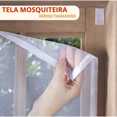Tela Proteção Mosquiteira Janela Basculante Velcro contra Mosquito Pernilongo Dengue Vários Tamanhos