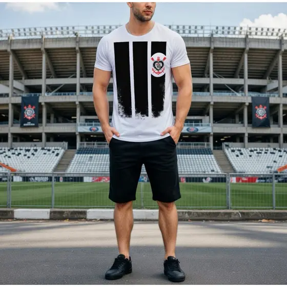 Camiseta Corinthians Sr Madruga Camisa de time Masculina