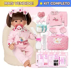 Bebê Reborn 100% Silicone Realista Boneca Barata Completa
