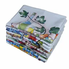 Pano De Copa  Prato Lomaer Sacaria 50 x 70cm Estampado 12 Unidades