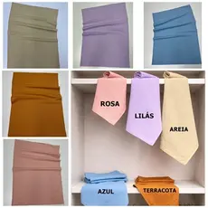 Kit 06 Unds Pano Prato Copa Lomaer Sacaria 95% Algodão Linha Cores 50cmx70cm Bainha 4 Lados Liso