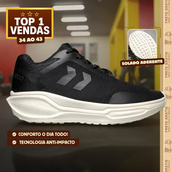 Tênis Masculino Corrida Confortável Leve Para Treino e Atividades Físicas Diárias 34-43