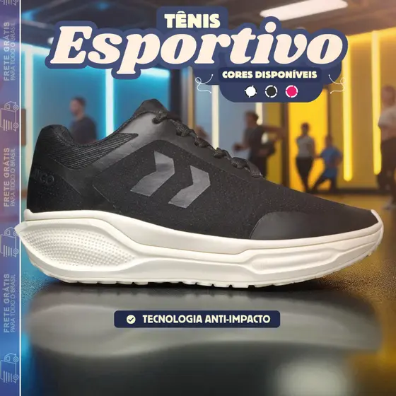Tênis Masculino Esportivo Corrida Caminhada Academia Leve Confortável Antiderrapante 34 - 43