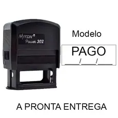 Carimbo Automático - Escrita Pago Com Data