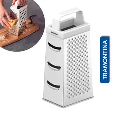 Ralador 4 Faces De Inox 22cm  Tramontina - Com Alça P/ Queijos Legumes