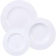 Kit de Pratos Fundo Raso Sobremesa Tramontina Elena Hotel Restaurante Porcelana