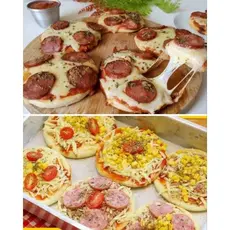 🍕 10 x Massa Mini Pizza Semi Pronta 🍕 460g