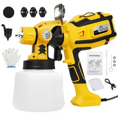 Pistolas De Pintura Elétrica 850w 1400ml Hvlp Com Luz Led