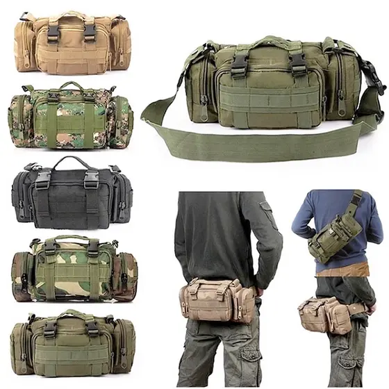 Pochete Militar Casual Bolsa de Cintura e Transversal Esportiva modular 1438-7