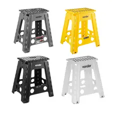Banqueta Plástica Dobrável Antiderrapante Altura 45cm Capacidade 150kg VONDER