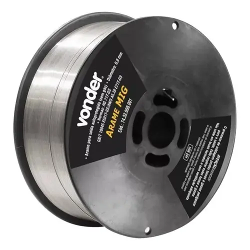 Arame MIG Vonder 0,8mm 1kg Autoprotegido Solda Aço Carbono Sem Gás E71T-GS