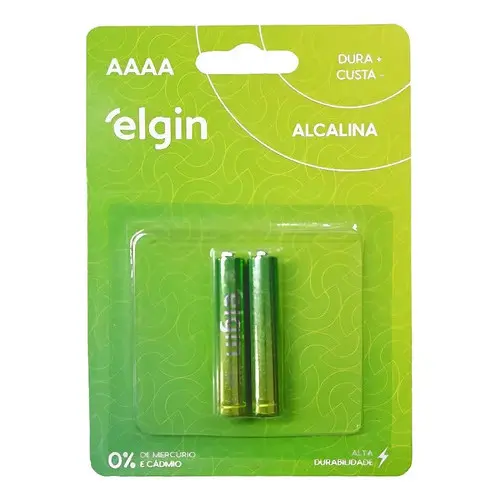 Pilha Alcalina Aaaa 1,5v Blister com 2 unidades Elgin 