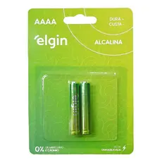 Pilha Alcalina Aaaa 1,5v Blister com 2 unidades Elgin 