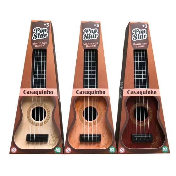 Mini Cavaquinho Violao Infantil 4 Cordas De Plástico Brinquedo Musical